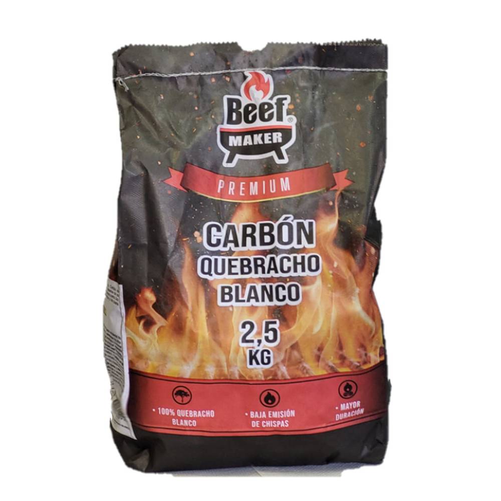 Beef maker carbón quebracho blanco (bolsa 2.5 kg)