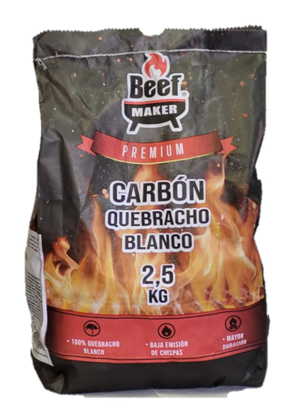 Beef Maker · Carbón quebracho premium - Blanco
