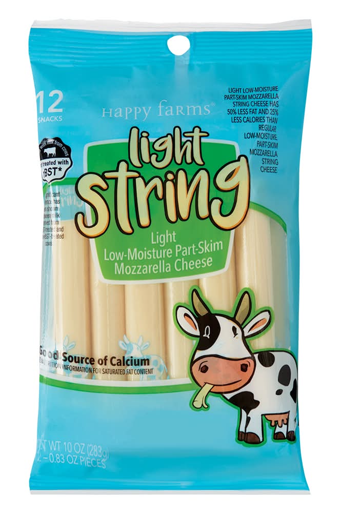 Happy Farms Light String Mozzarella Cheese (12 x 0.83 oz)