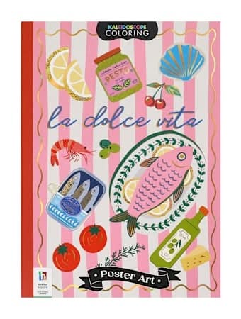 Kaleidoscope Coloring Pattern Scapes Poster Art Book La Dolce Vita