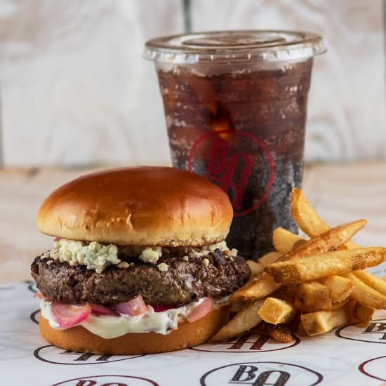 Red, White, and Blue Burger Combo