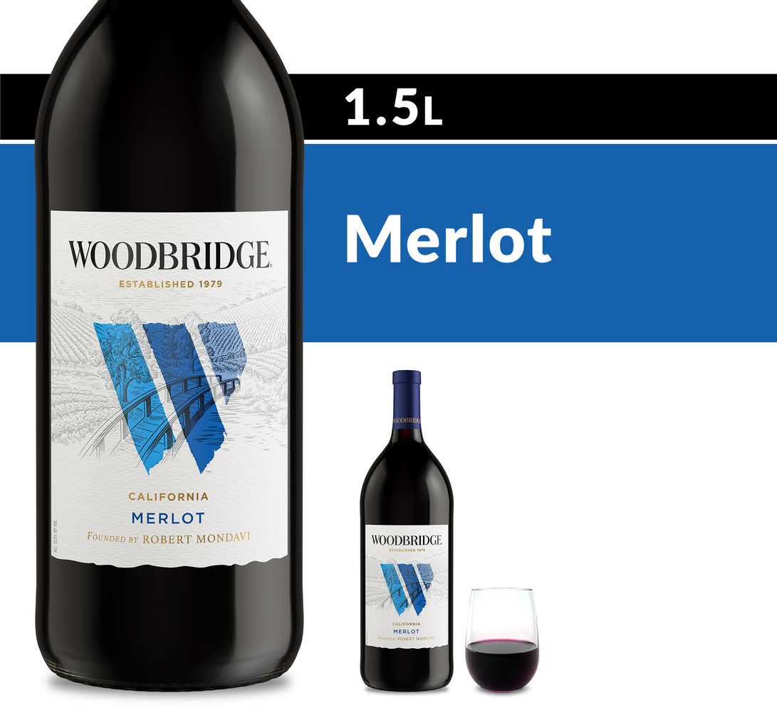 Woodbridge By Robert Mondavi California Merlot Red Wine, 2016 (1.5 L)