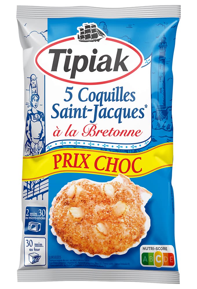 Tipiak - Coquilles saint jacques à la bretonne (450g)