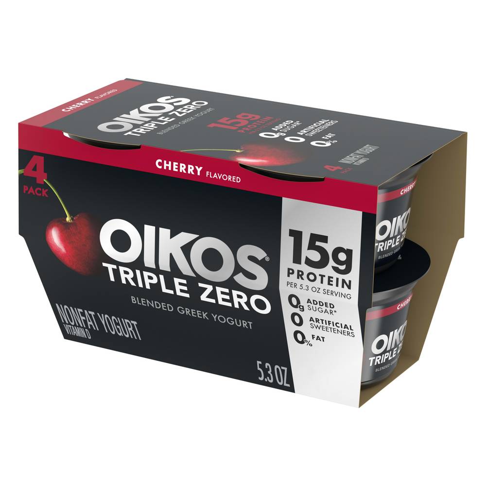 Oikos Cherry Nonfat Greek Yogurt (4 x 5.3 oz)