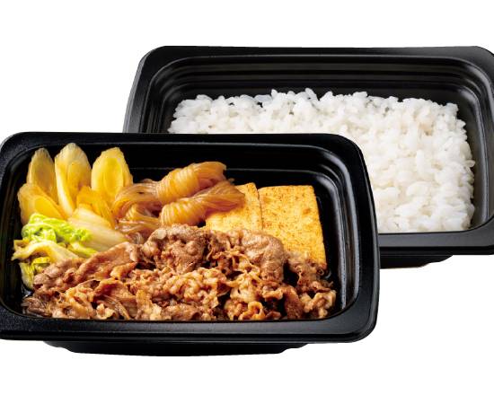 肉W盛り国産牛のすき焼き弁当 Double-portion domestic beef sukiyaki lunch box