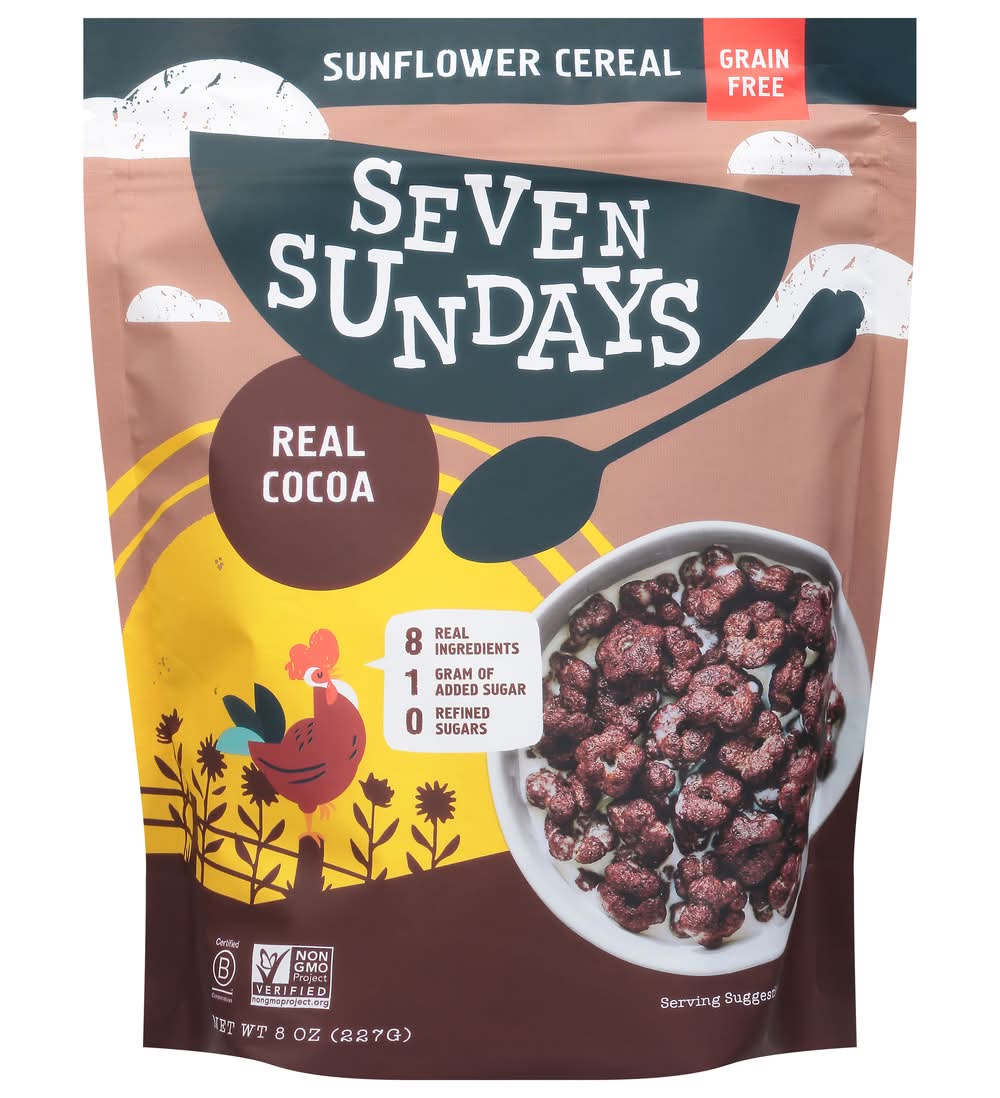 Seven Sundays Grain Free Sunflower Cereal, Real Cocoa (8 oz)