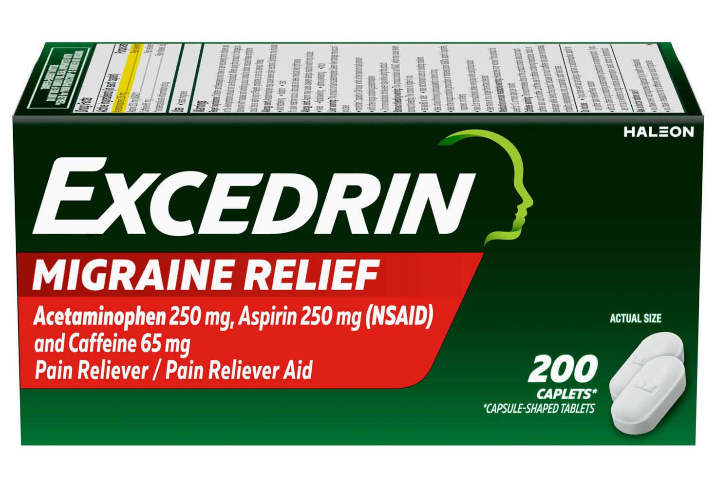 Excedrin Migraine Relief Caplets 250 mg (200 ct)