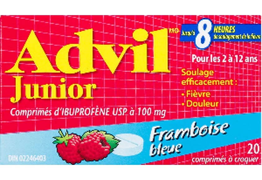 Advil Junior Strength Blue Raspberry Chewable Tablets (20 ct)