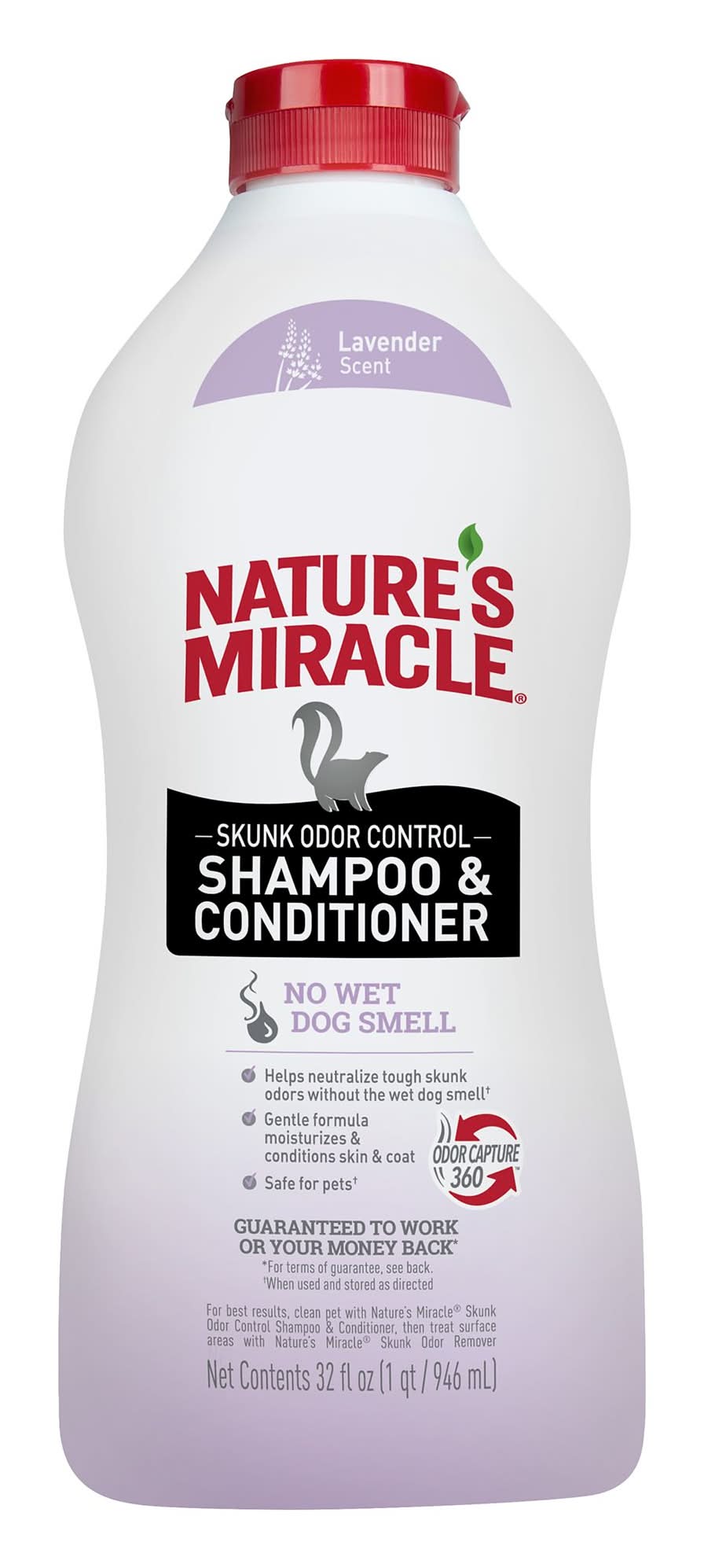 Nature's Miracle™ 2-in-1 Skunk Odor Control Shampoo & Conditioner - Lavender 32 oz (Size: 32 Fl Oz)