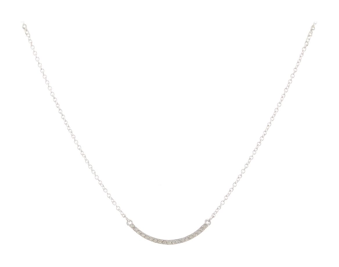 Silver Mini Torc Strass Necklace