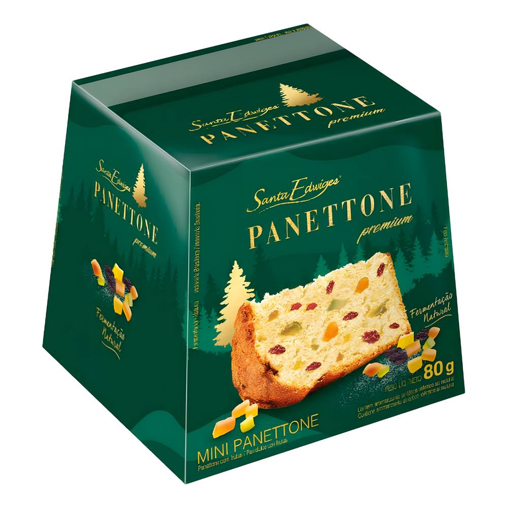 Santa edwiges mini panettone com frutas cristalizadas (80 g)