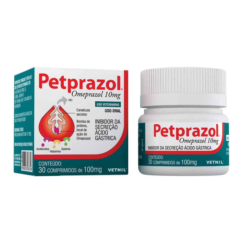 Vetnil · Inibidor de secreção ácidogástrica 10ml petprazol (200 g)