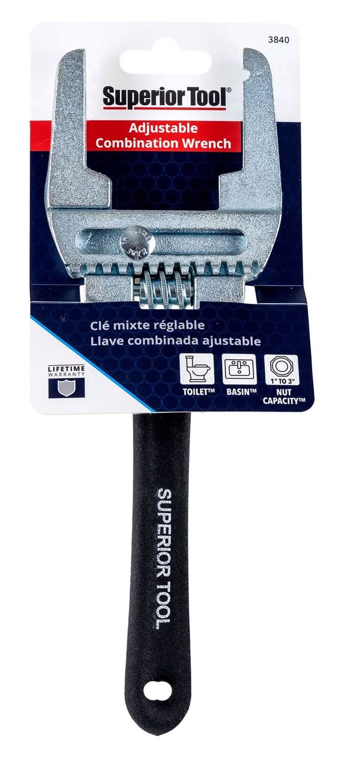 Superior Tool Adjustable Locknut Wrench Black 1 Pc