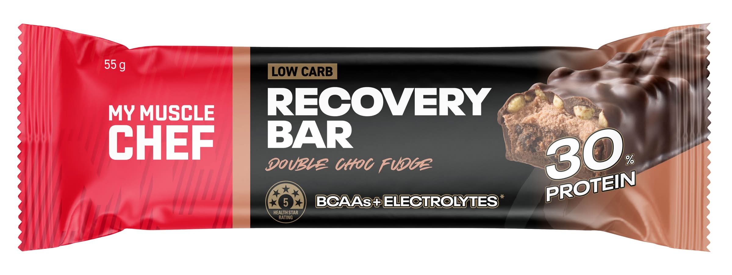 My Muscle Chef Recovery Bar, Double Choc Fudge (55g)
