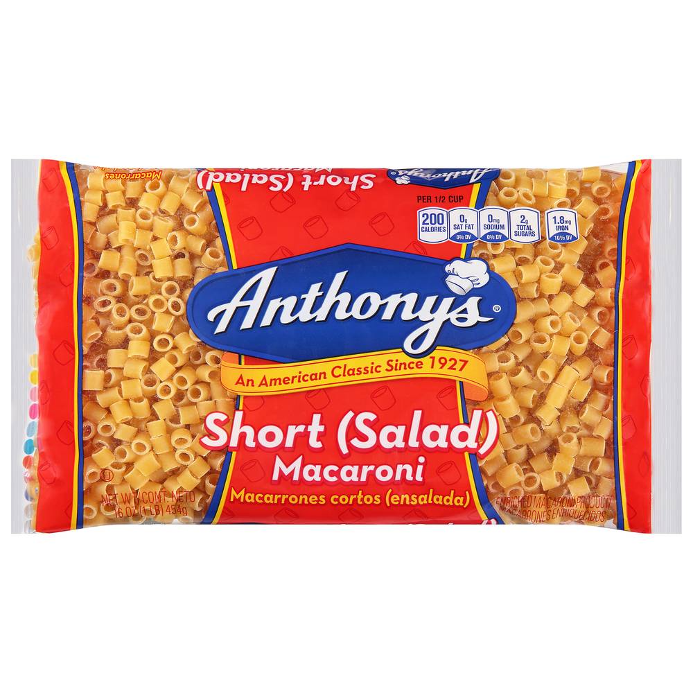 Anthony's Short Salad Macaroni Pasta (1 lbs)