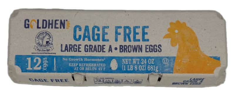 Goldhen Cage Free Large Brown Grade A Eggs - 12 Count