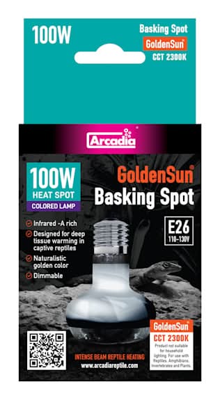 Arcadia Colored Basking Spot Reptile Bulb 100w, Yellow