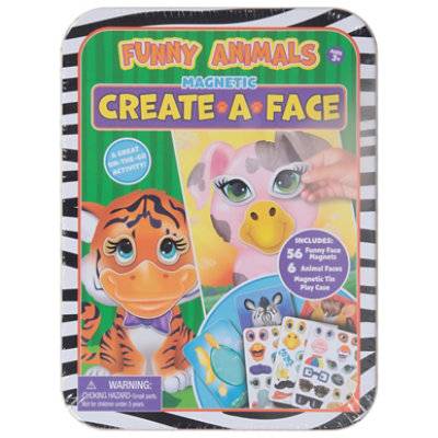 Bendon Animal Funny Faces Magnetic Tin - Each