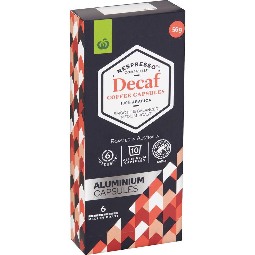 Woolworths Nespresso Compatible Decaffeinated Coffee Capsules Delivery Near Me Order Online Uber Eats