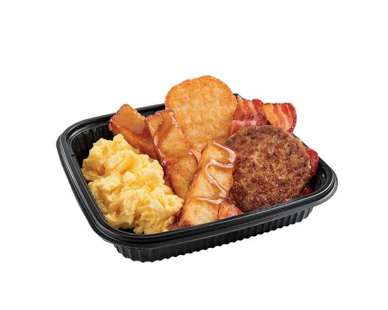 3pc Classic French Toast Sticks Platter w/ Bacon & Sausage