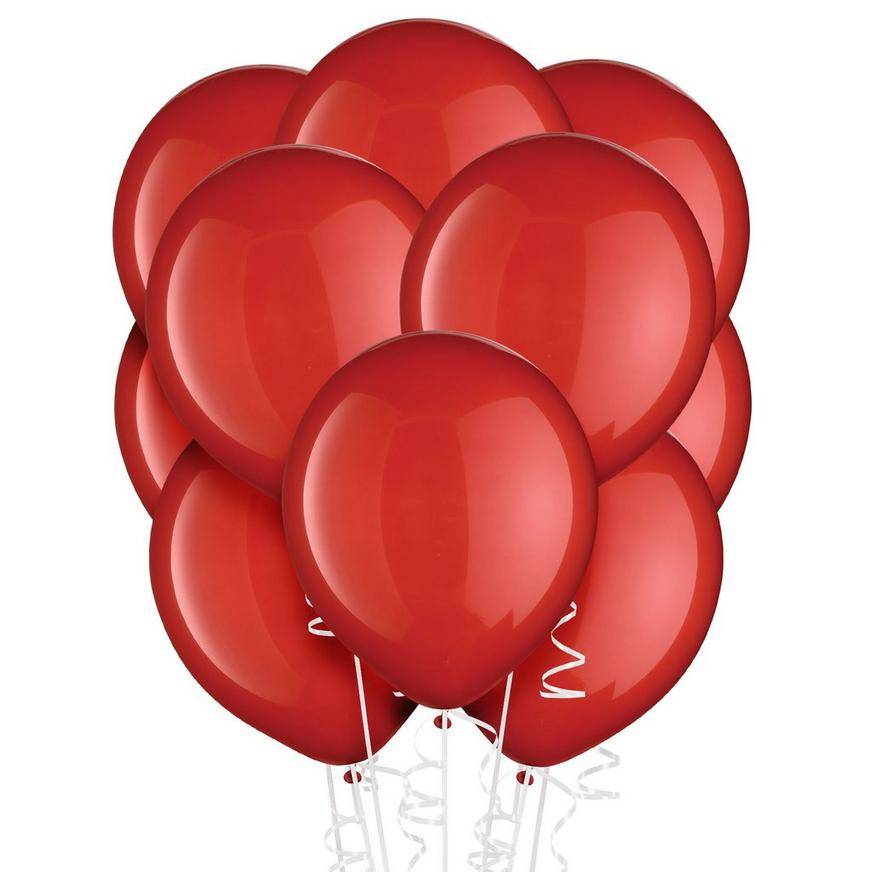 Uninflated 72ct, 12in, Red Balloons