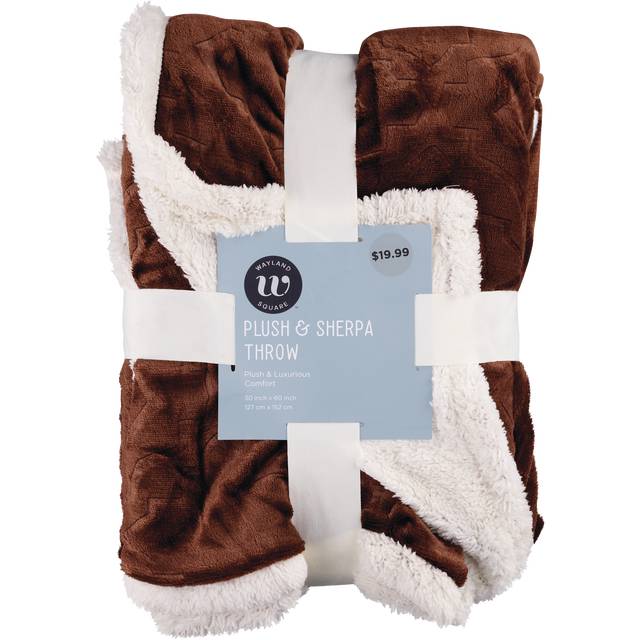 Plush Sherpa Throw Asst