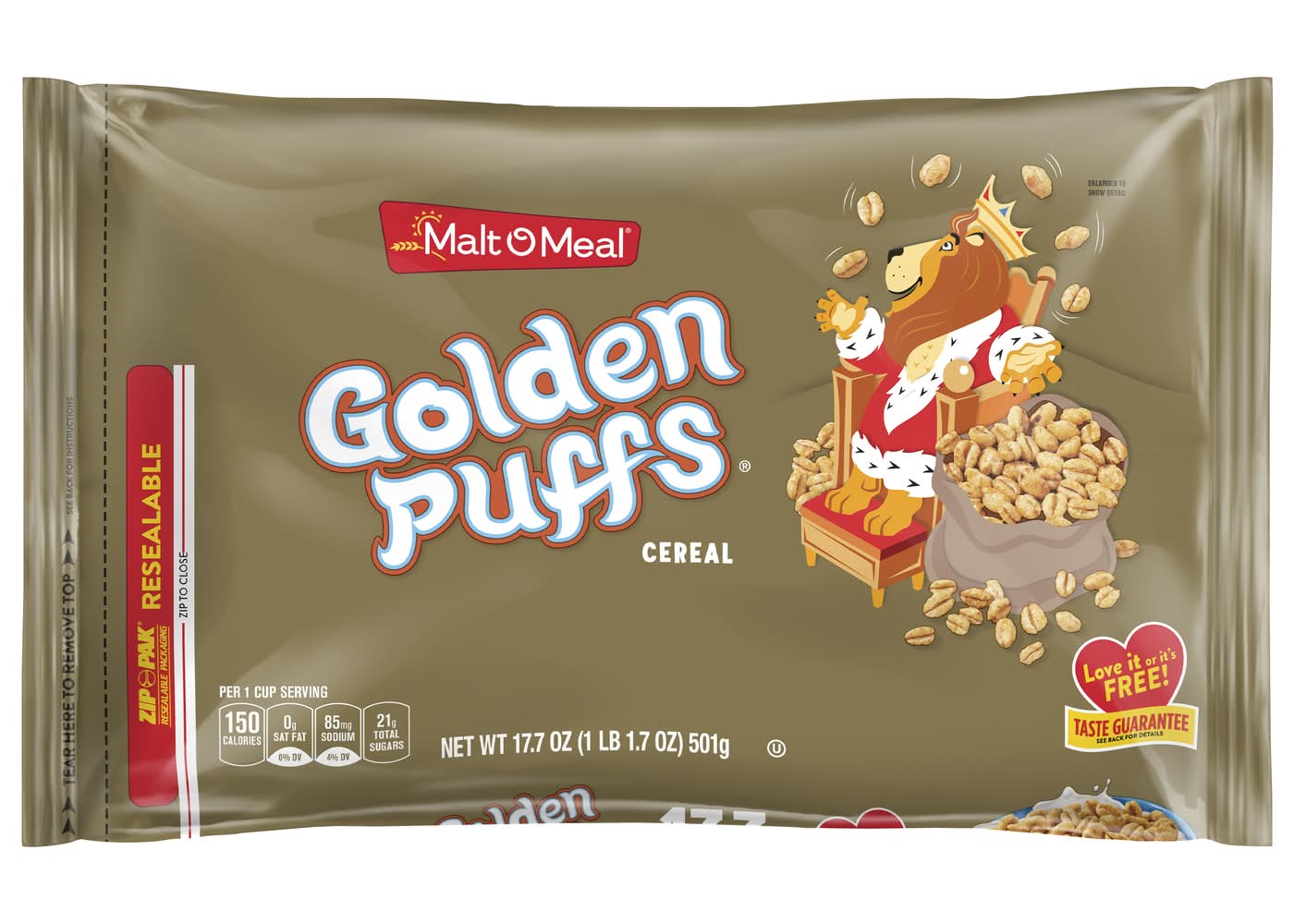 Malt-O-Meal Golden Pufffs Cereal (17.7 oz)