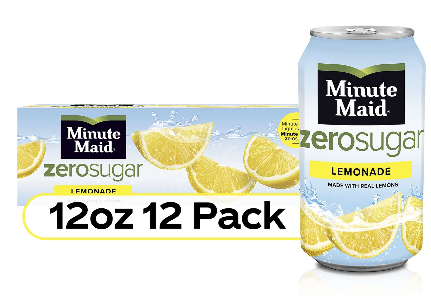 Minute Maid Zero Sugar Juice, Lemonade (12 x 12 fl oz)