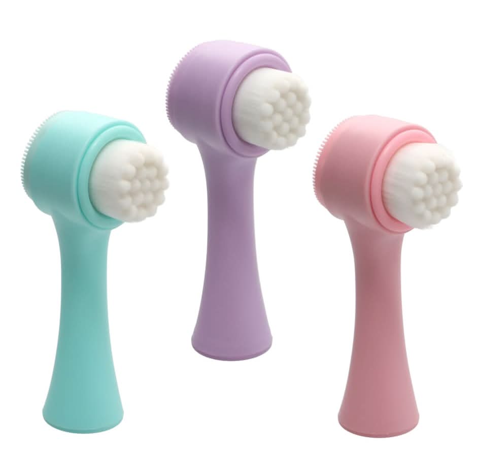 Sassy + Chic Cleansing Duo Facial Brush, 4.53x8.27 in.