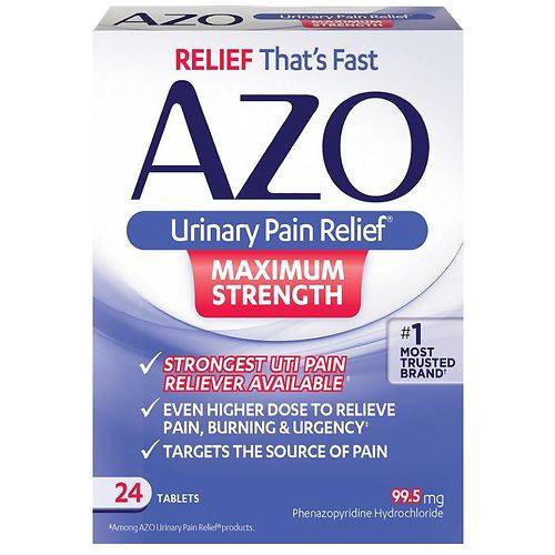 AZO Urinary Pain Relief Maximum Strength Tablets - 24.0 ea