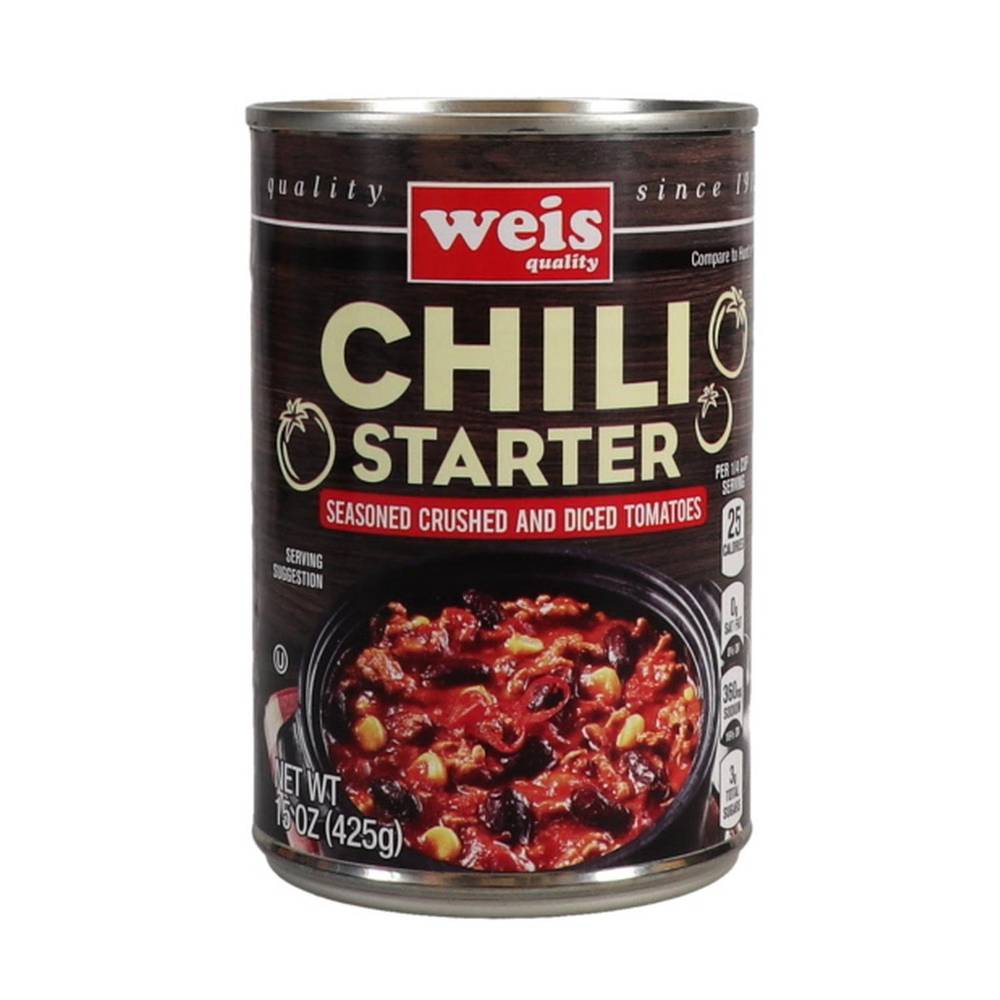 Weis Quality Chili Starter Seasoned Crushed & Diced Tomatoes