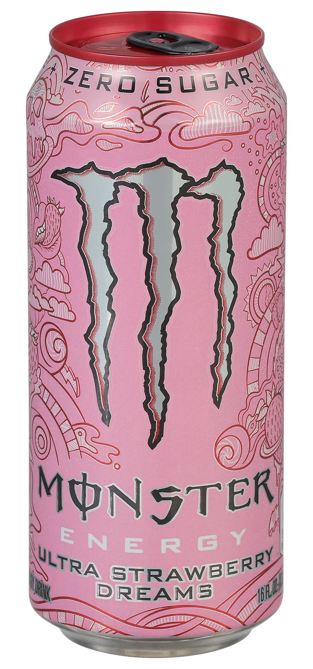 Monster Energy Ultra Zero Sugar Drink, Strawberry (16 fl oz)