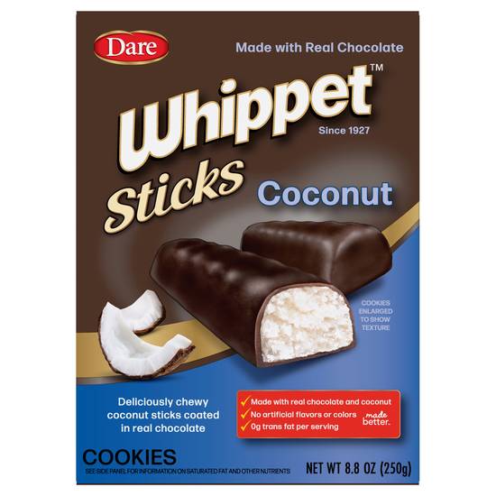 Dare Coconut Pure Chocolate Whippet Sticks