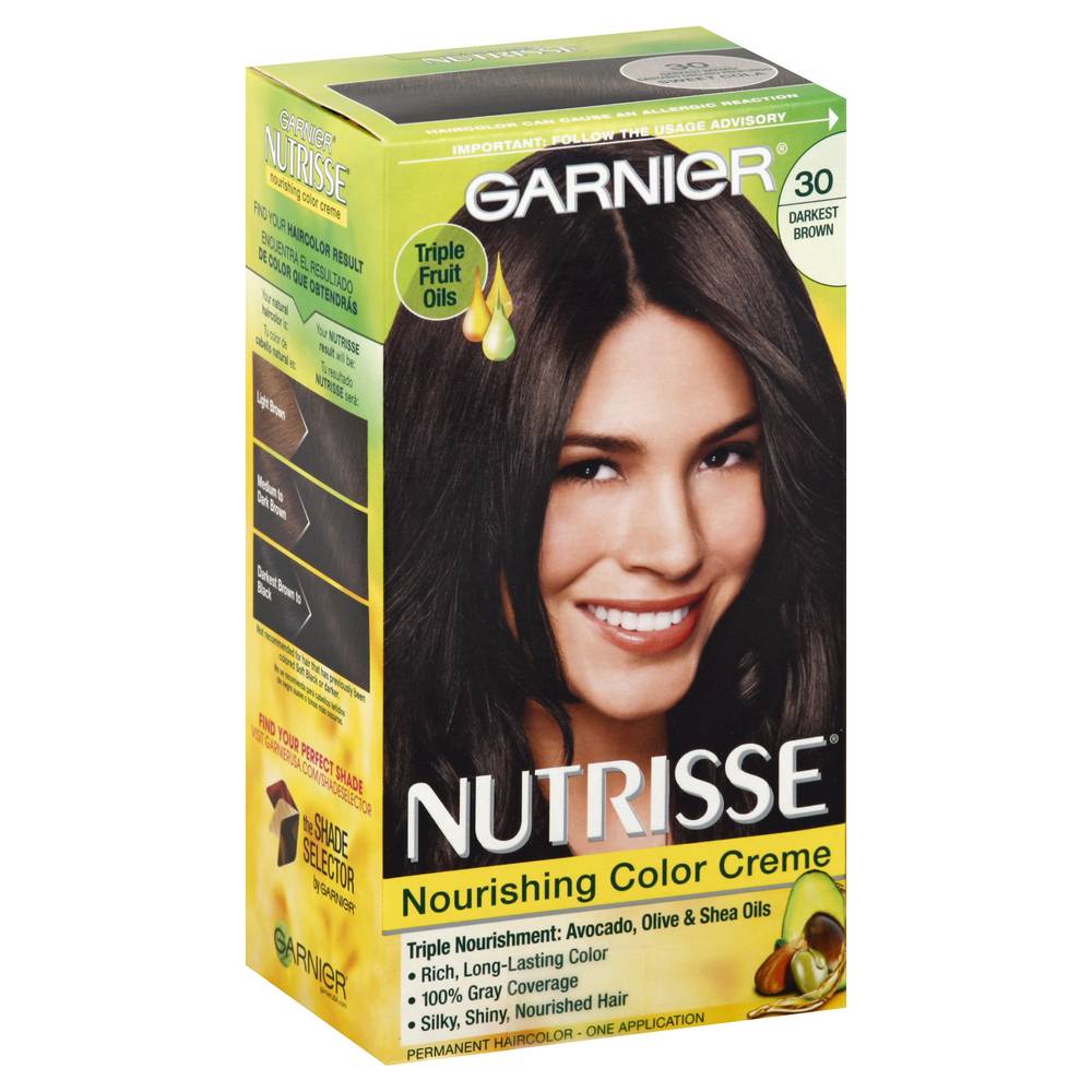 Garnier Nutrisse Darkest Brown 30 Permanent Haircolor (1 oz)