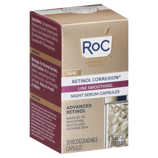 Roc Retinol Correxion Line Smoothing Night Serum Capsules (30 ct)