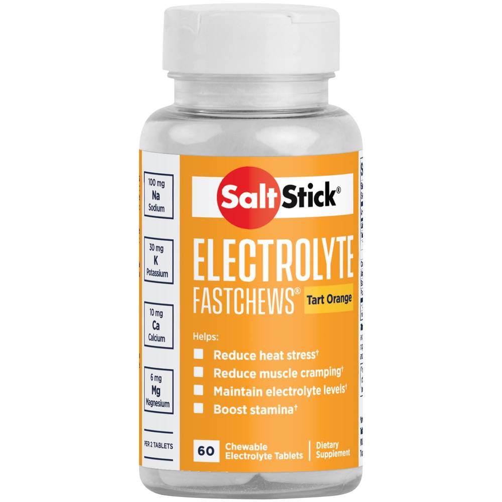 SaltStick Electrolyte Fast Chews Tablets, Tart Orange (60 ct)