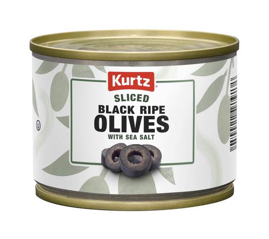 Kurtzs Black Ripe Sliced Olives With Sea Salt