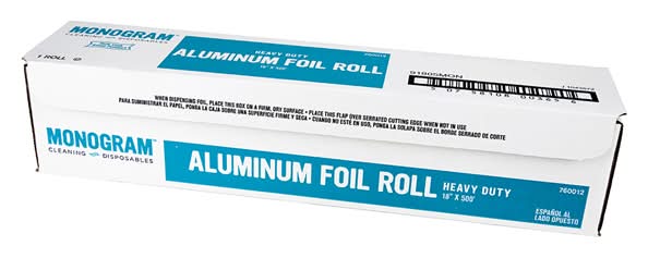 Monogram Heavy Duty Aluminum Foil Roll (18'' x 500 Ft)