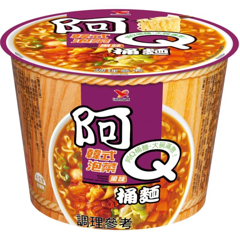 統一阿Q桶麵韓式泡菜麵102gx3 <102g克 x 1 x 3Bowl碗>