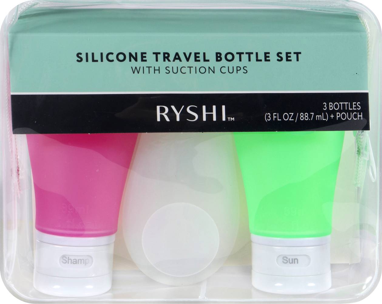 Ryshi Silicone Travel Bottle Set (3 fl oz, 3 ct)