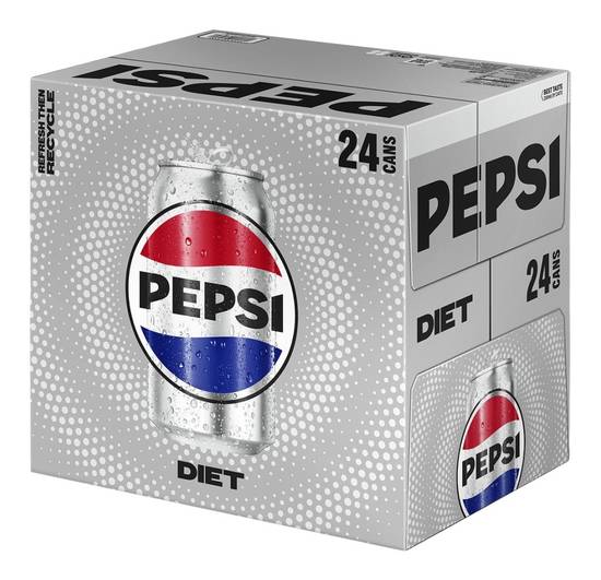 Pepsi Diet Cola Soda (24 ct, 12 fl oz)