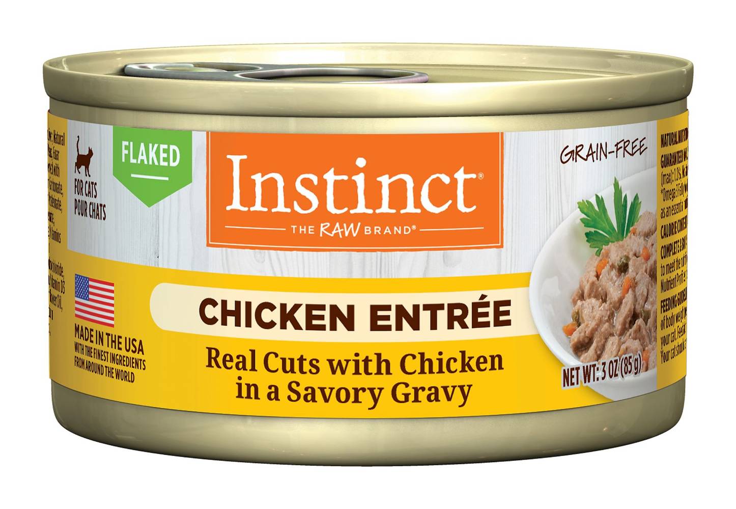 INSTINCT Flaked Entrée Adult Cat Food in Gravy, Chicken (3 oz)