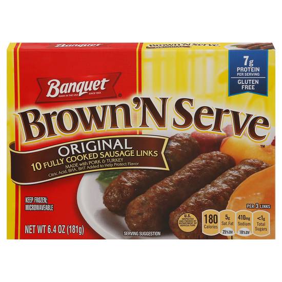 Banquet Brown 'N Serve Original Sausage Lnks