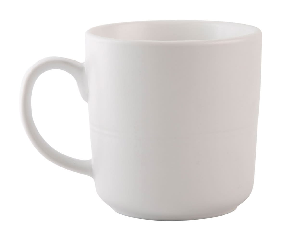 Ribbed Mug White 16 Oz