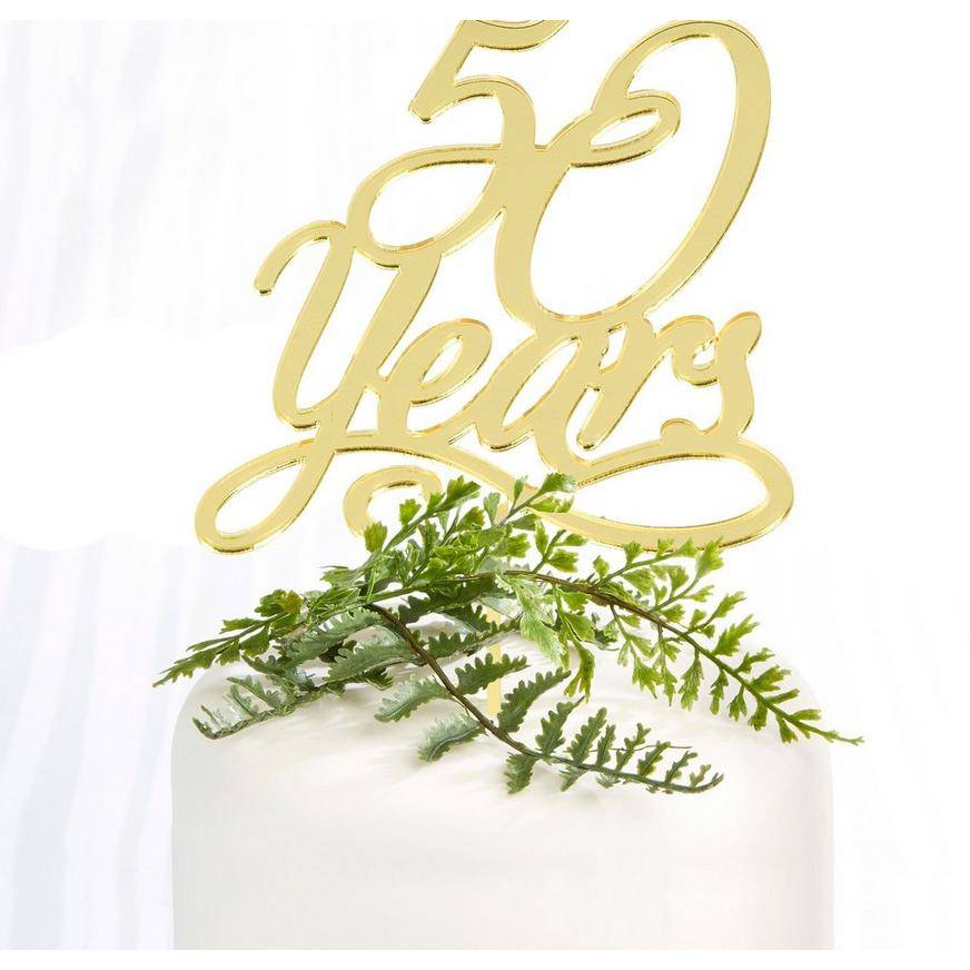 Party City 50 Years Cake Topper (gold)