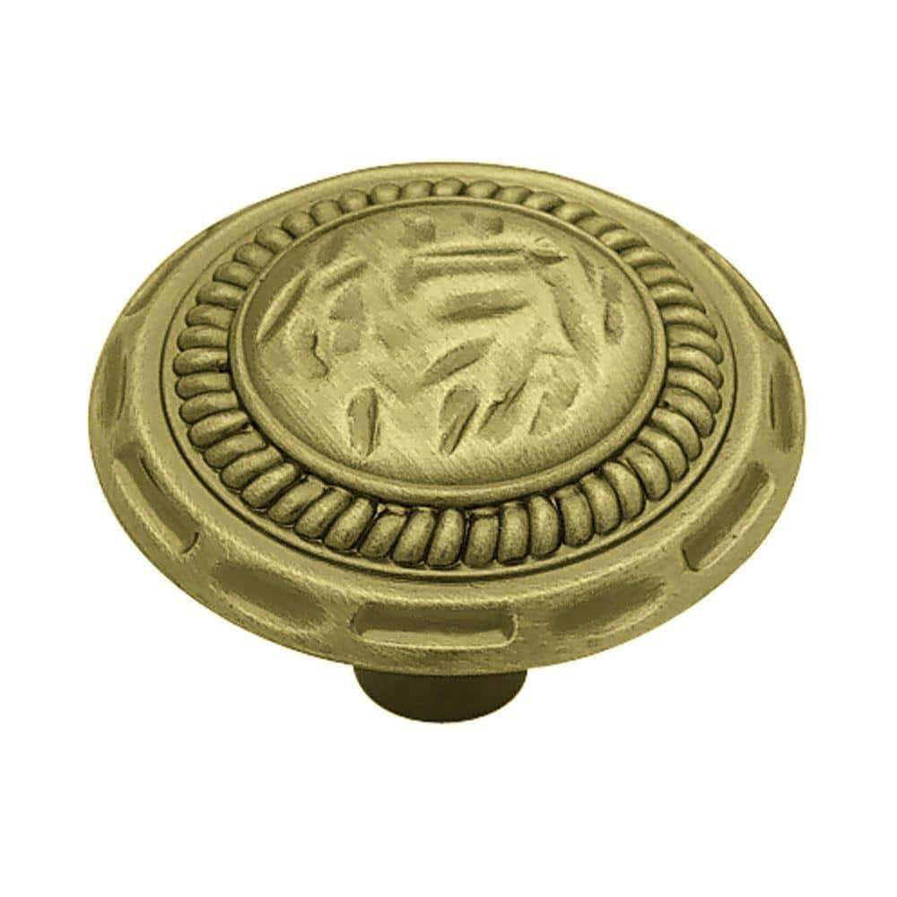 Liberty Sundial 1-3/8 In. (35 Mm) Classic Antique Brass Round Cabinet Knob