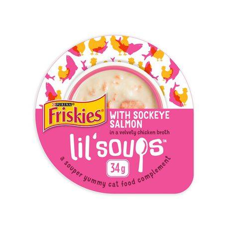 Purina Friskies Lil' Soups With Sockeye Salmon Wet Cat Food (34 g)