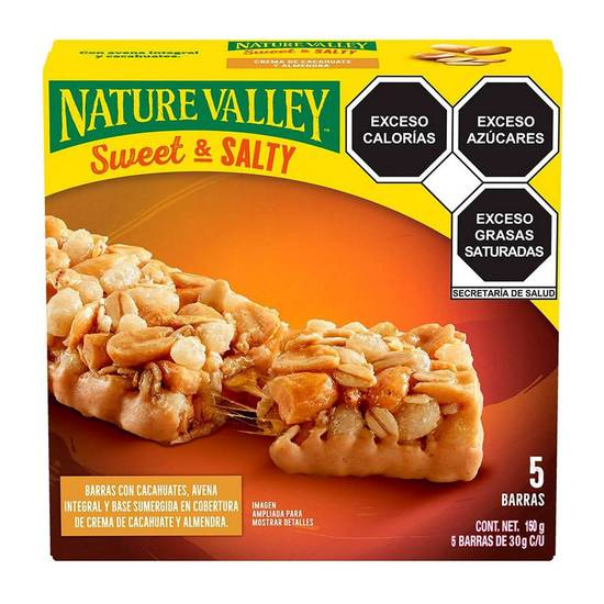 Nature valley barras de granola sweet & salty con cacahuate