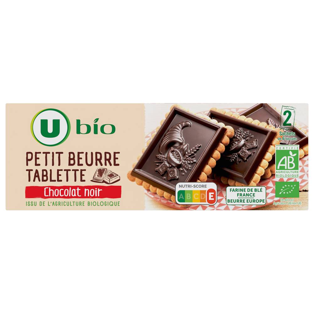 U - Bio tablette petit beurre au chocolat noir bio