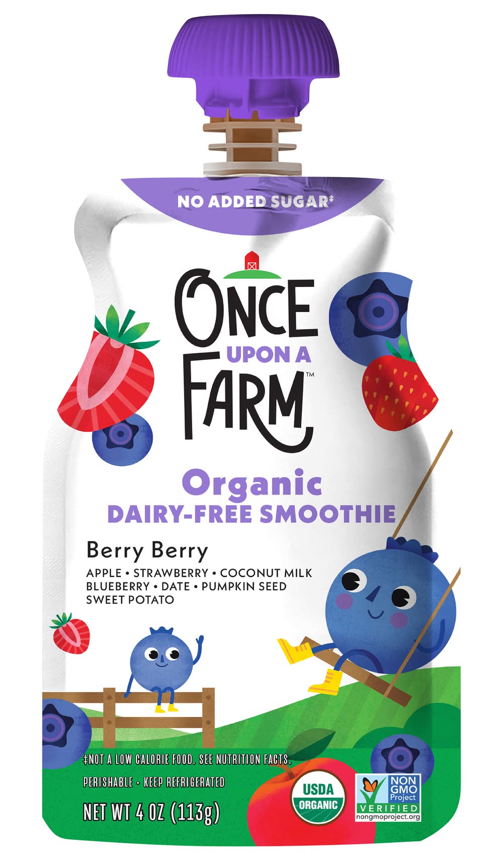 Once Upon a Farm Organic Dairy-Free Berry Berry Smoothie (4 oz)